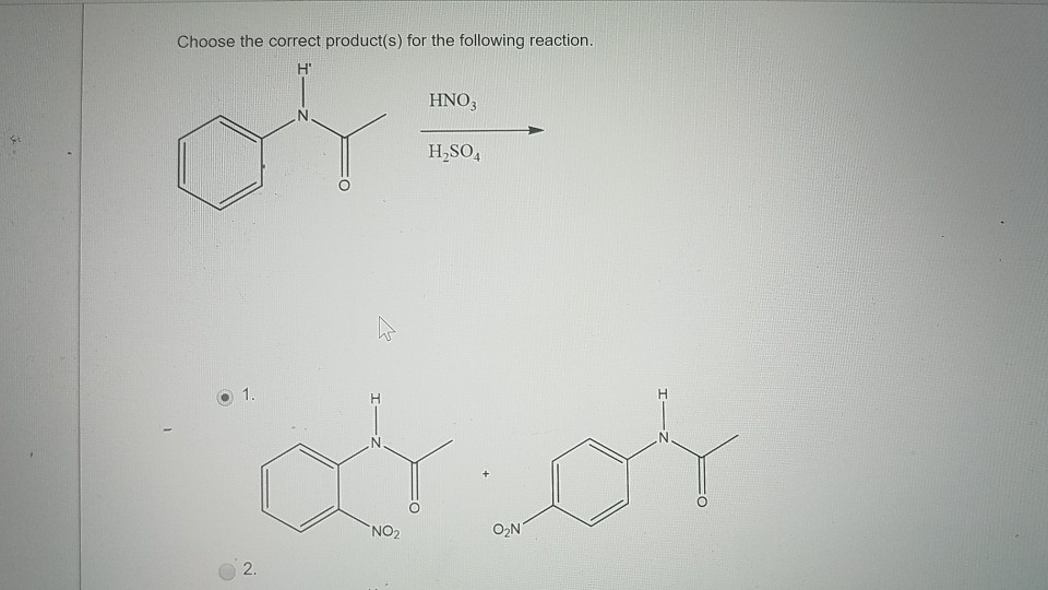 Solved Choose the correct product(s) for the following | Chegg.com