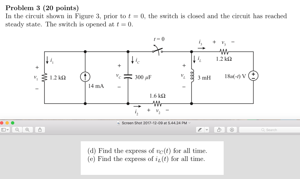 Solved Problem 3 (20 Points) In The Circuit Shown In Figure | Chegg.com