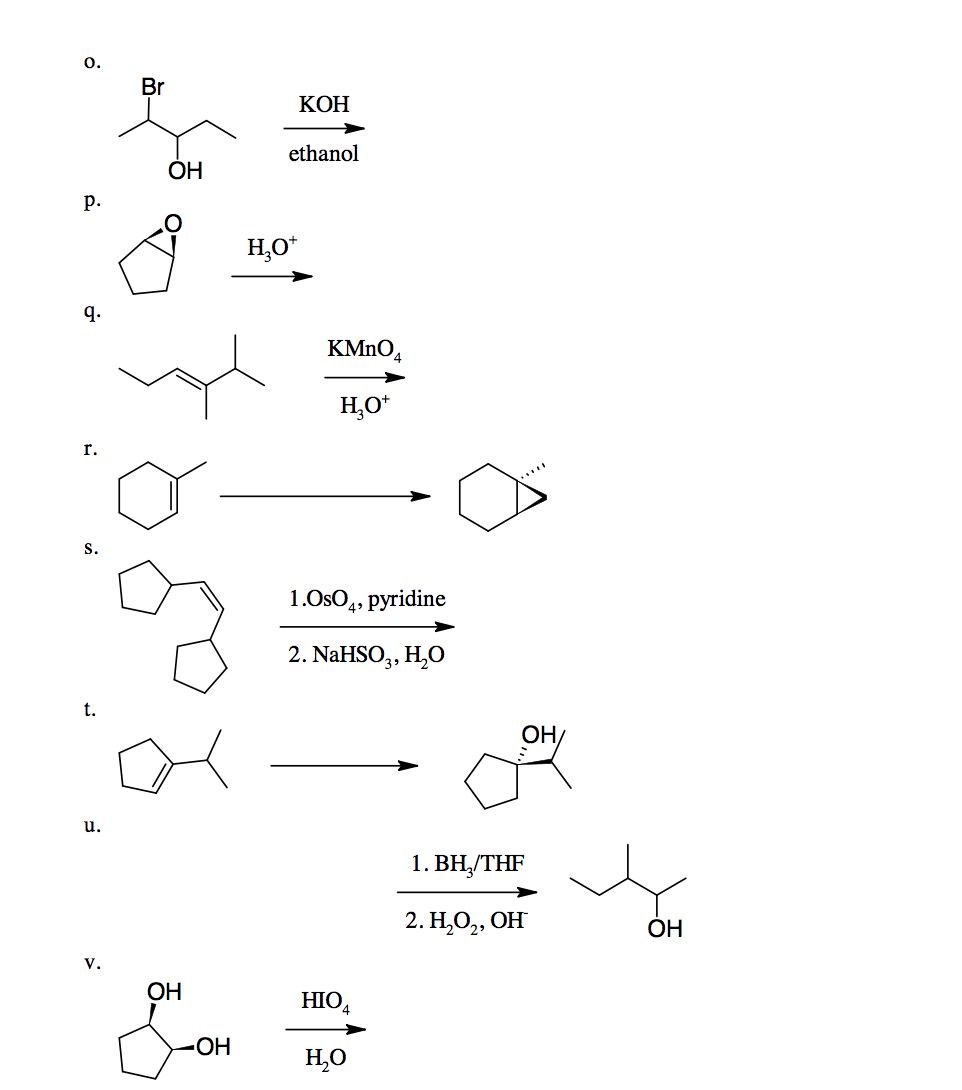 Solved Complete the following reactions by filling the | Chegg.com