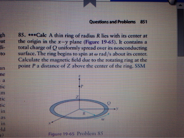 Solved Calculate the magnetic field due to a rotating ring | Chegg.com