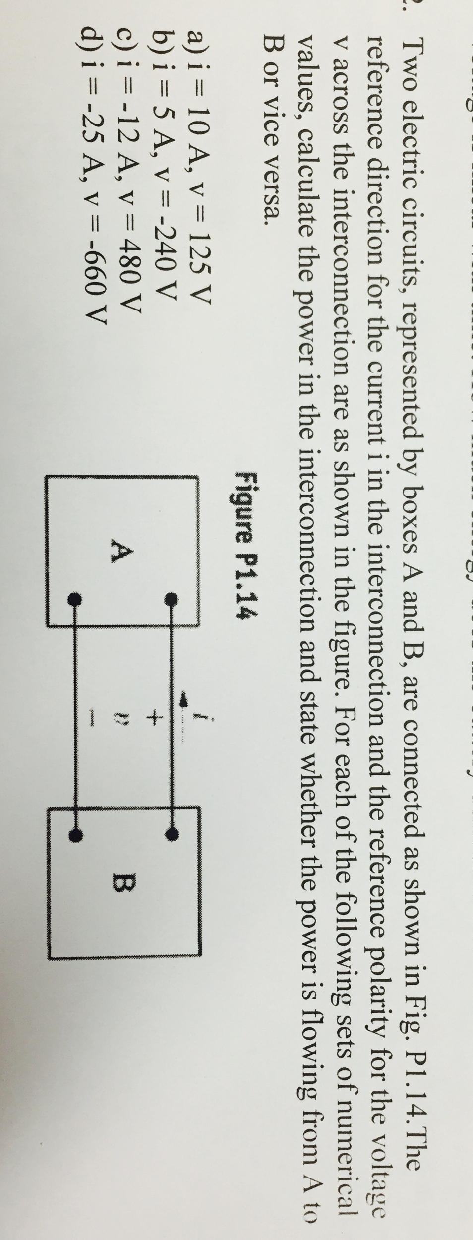 Solved Two Electric Circuits, Represented By Boxes A And B, | Chegg.com