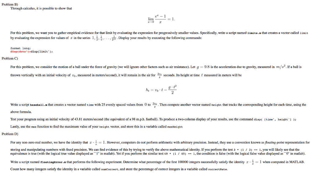 Solved Problem B) Through Calculus, It Is Possible To Show | Chegg.com