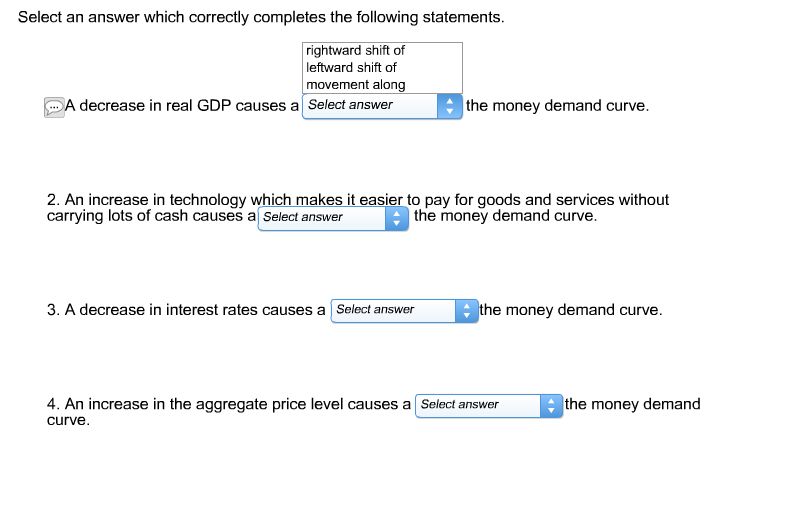 solved real gdp will decrease only when prices... Solved Select an answer which correctly completes the | Chegg.com