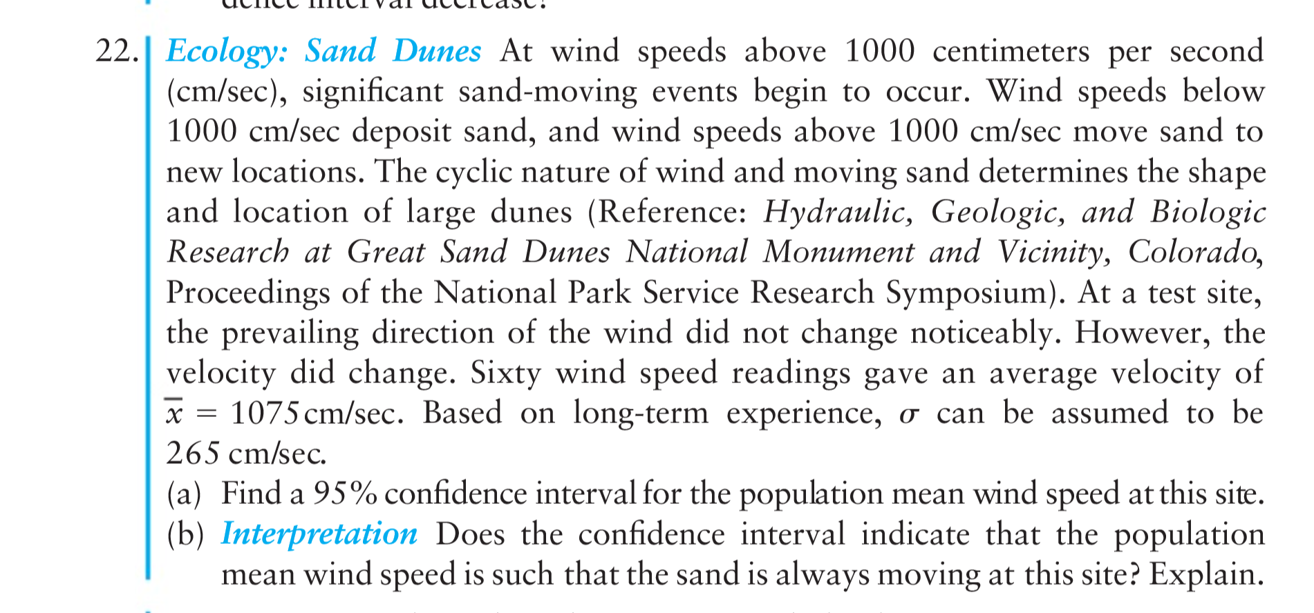 Solved At wind speeds above 1000 centimeters per second