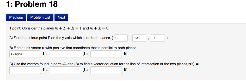 Solved 1: Problem 18 Previous Problem List Next (1 point) | Chegg.com