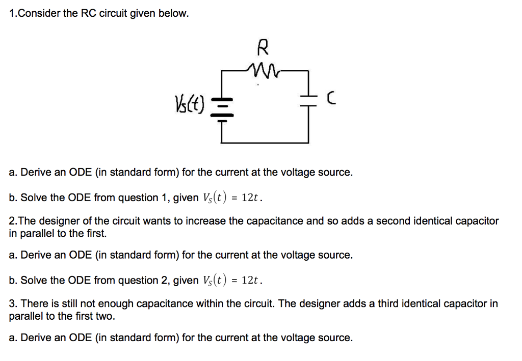 Solved Use KCL And KVL For The ODE's In Part A, Please Show | Chegg.com