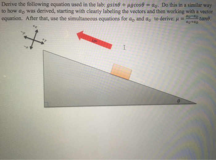 Solved Derive the following equation used in the lab: gsin | Chegg.com