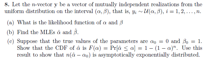 Let the n-vector y be a vector of mutually | Chegg.com