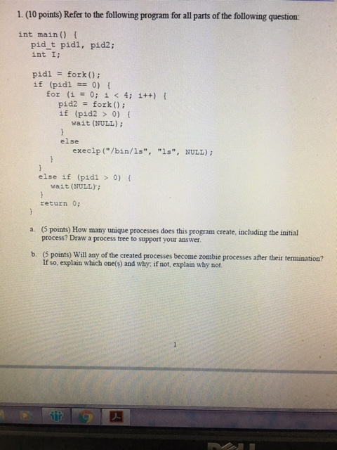 Solved Refer To The Following Program For All Parts Of The Chegg