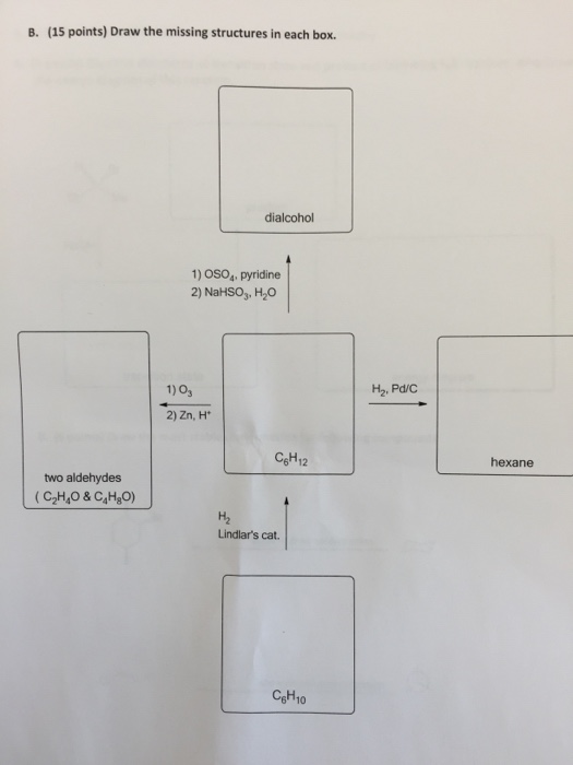 Solved Draw The Missing Structures In Each Box. | Chegg.com