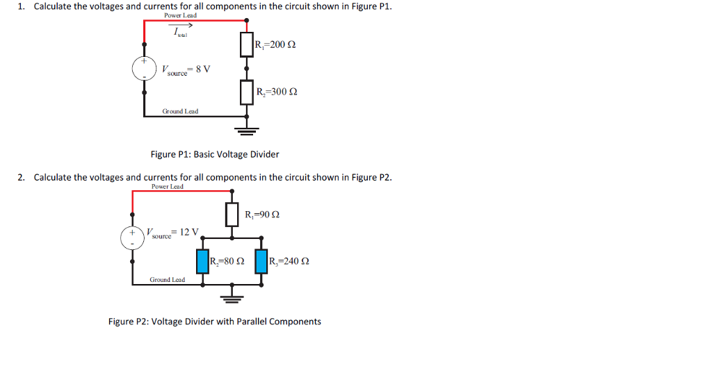 Solved Calculate the voltages and currents for all | Chegg.com