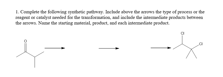 Solved Complete The Following Synthetic Pathway. Include | Chegg.com