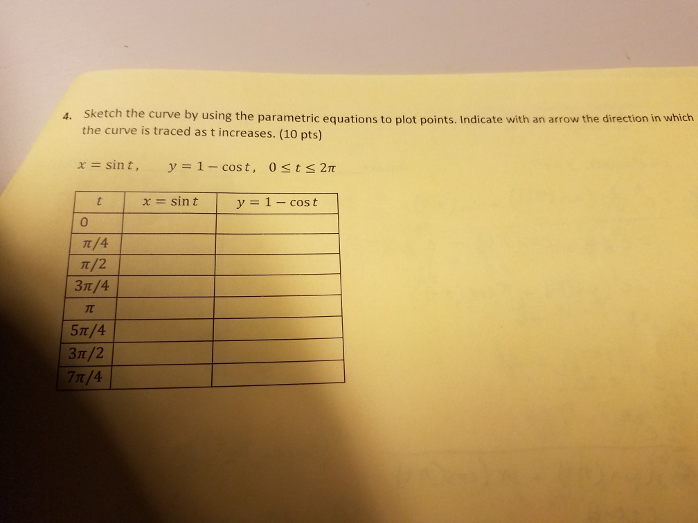 Solved Sketch the curve by using the parametric equations to | Chegg.com