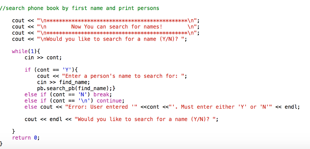 Solved Port the pre-project from C to C++. phone book.cpp is | Chegg.com