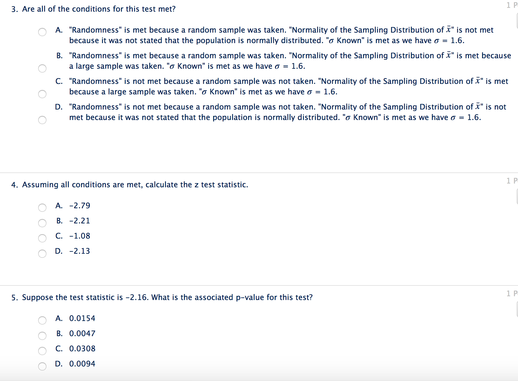 Solved 1. The following scenario applies to questions 1-8: | Chegg.com