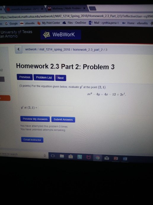 Solved Homework 2.3 Part 2: Problem 1 Previous Problem List | Chegg.com