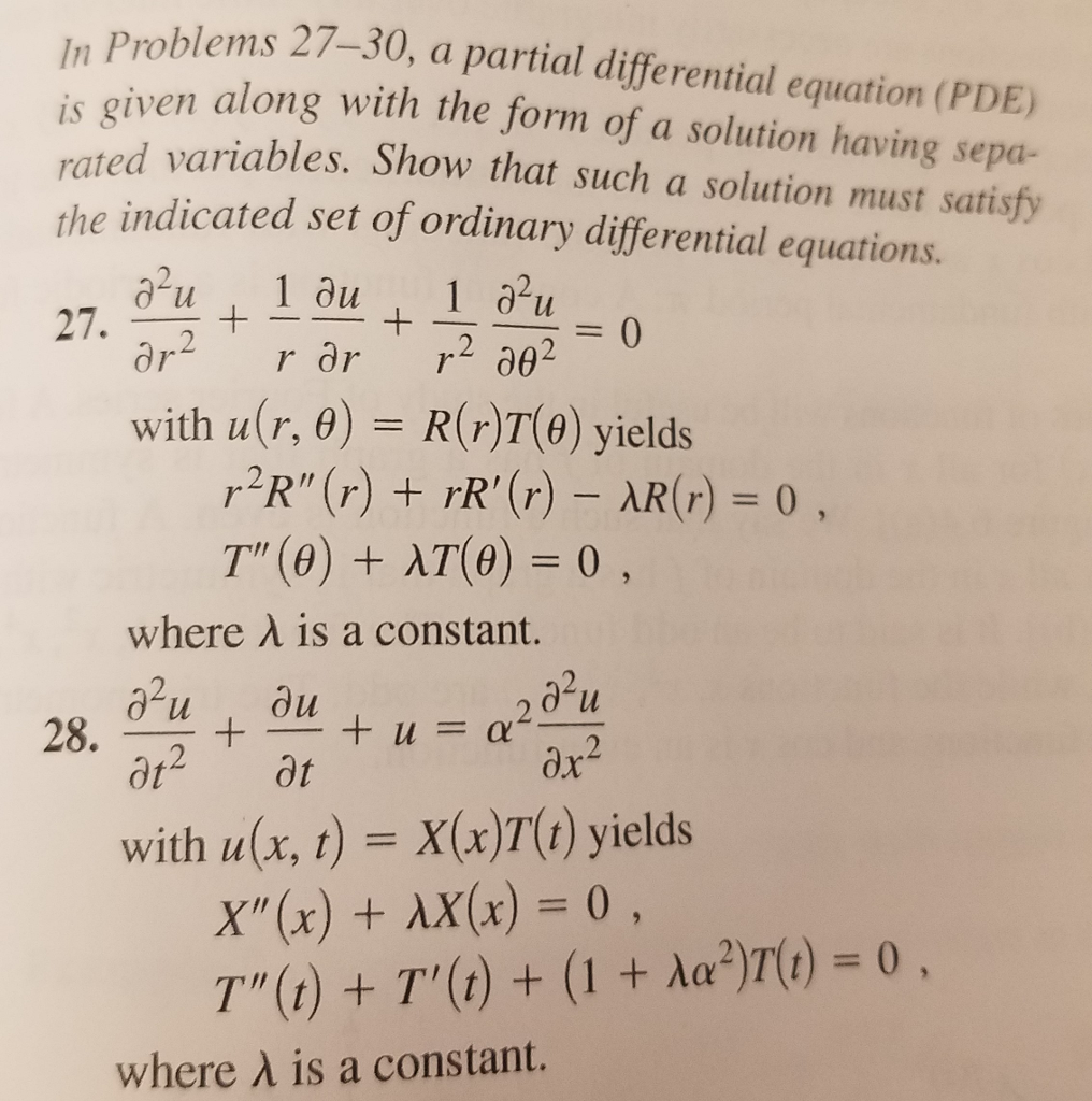 Partial Differential Equations Examples