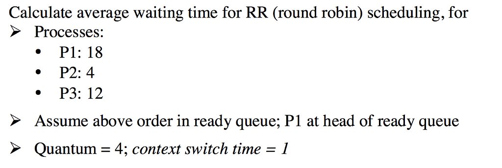 How To Find Average Waiting Time In Round Robin Scheduling