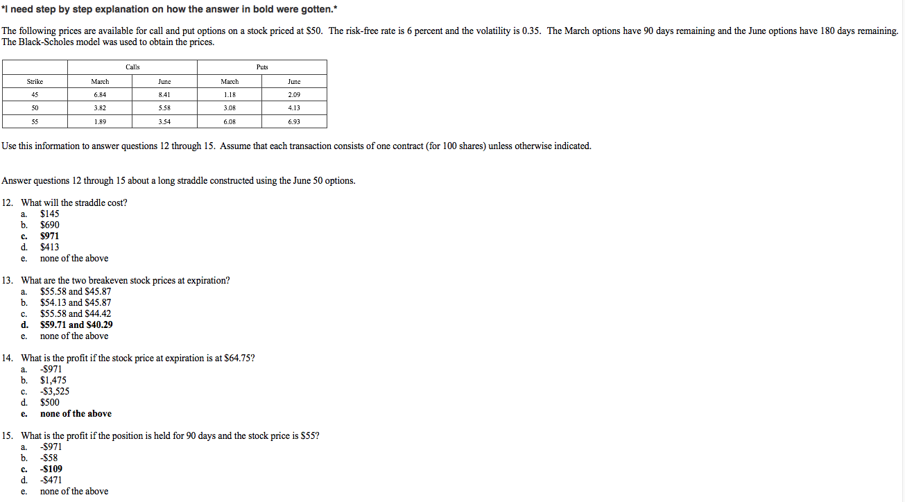 Solved *I need step by step explanation on how the answer in | Chegg.com