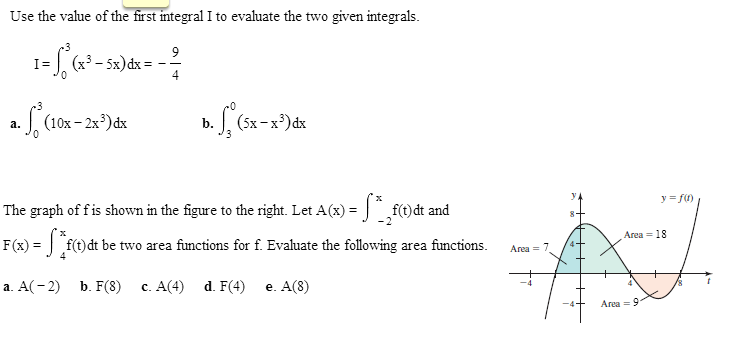 Solved Use the value of the first integral I to evaluate the | Chegg.com