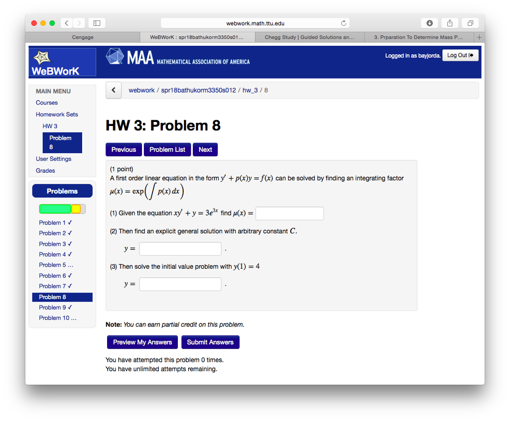 Solved Webwork.math.ttu.edu 山口 WeBWorK: | Chegg.com