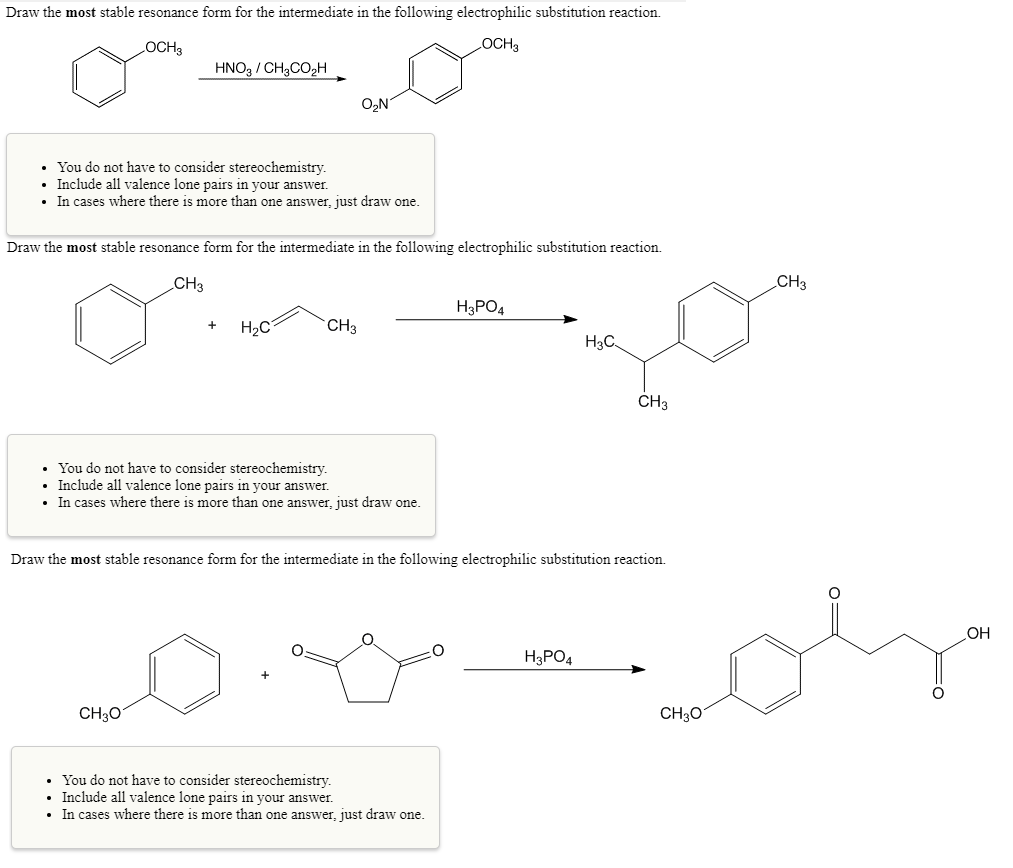 Solved Draw the most stable resonance form for the | Chegg.com