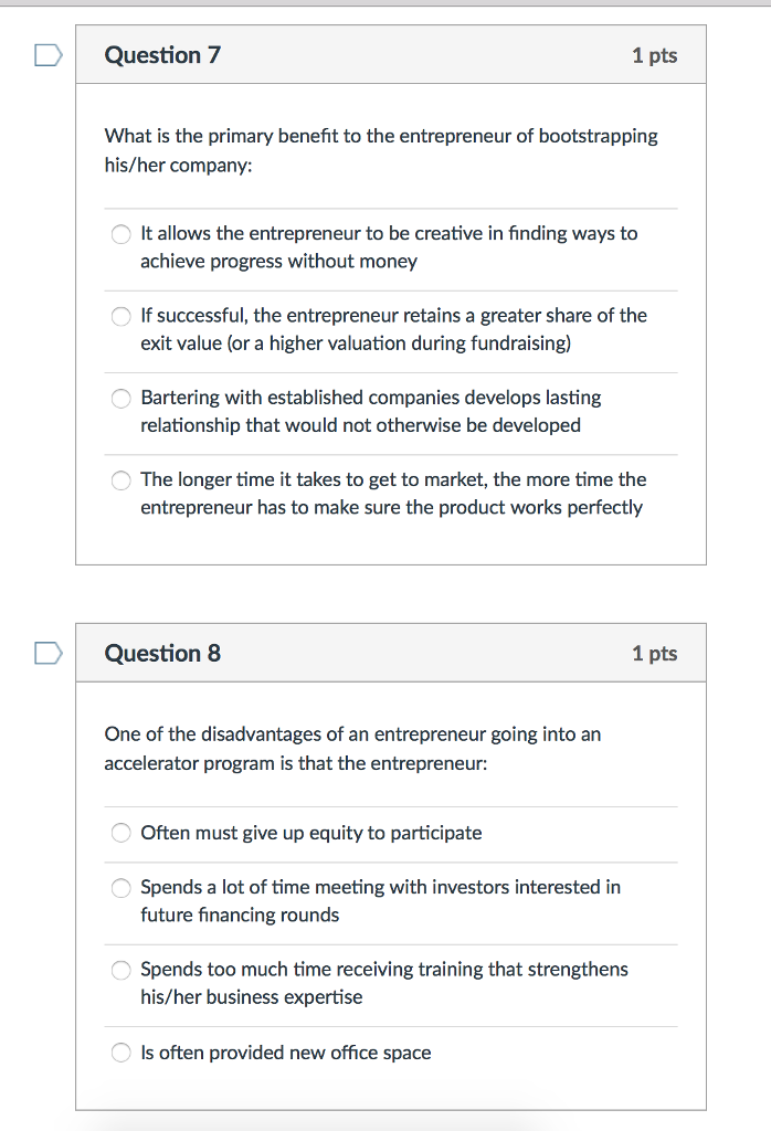 Solved D Question 5 1 pts Which of the following statements | Chegg.com