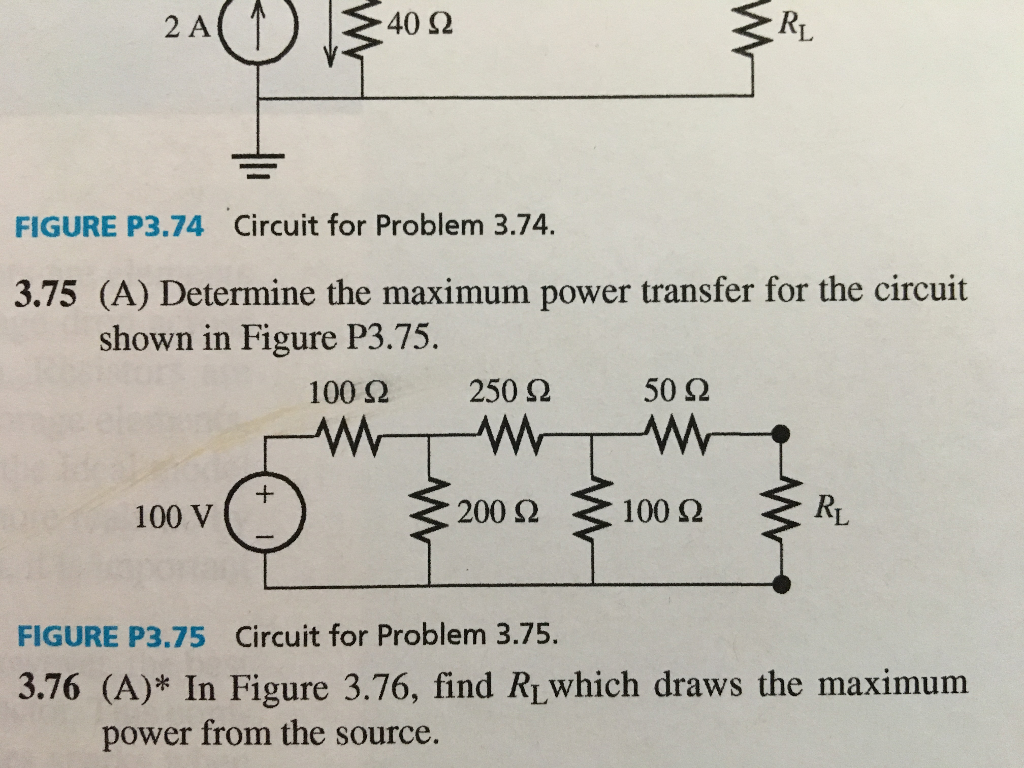 Solved Determine the maximum power transfer for the circuit | Chegg.com