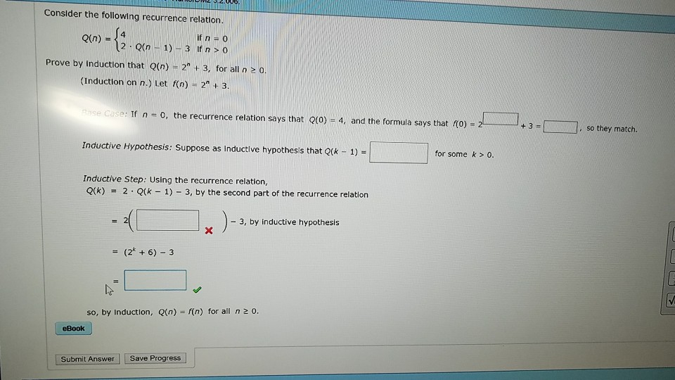 Solved Conslder The Following Recurrence Relation Prove By Chegg