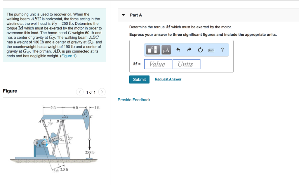 Solved The pumping unit is used to recover oil. When the