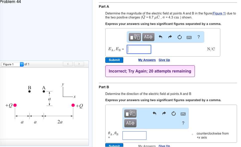 Solved Determine the magnitude of the electric field at | Chegg.com
