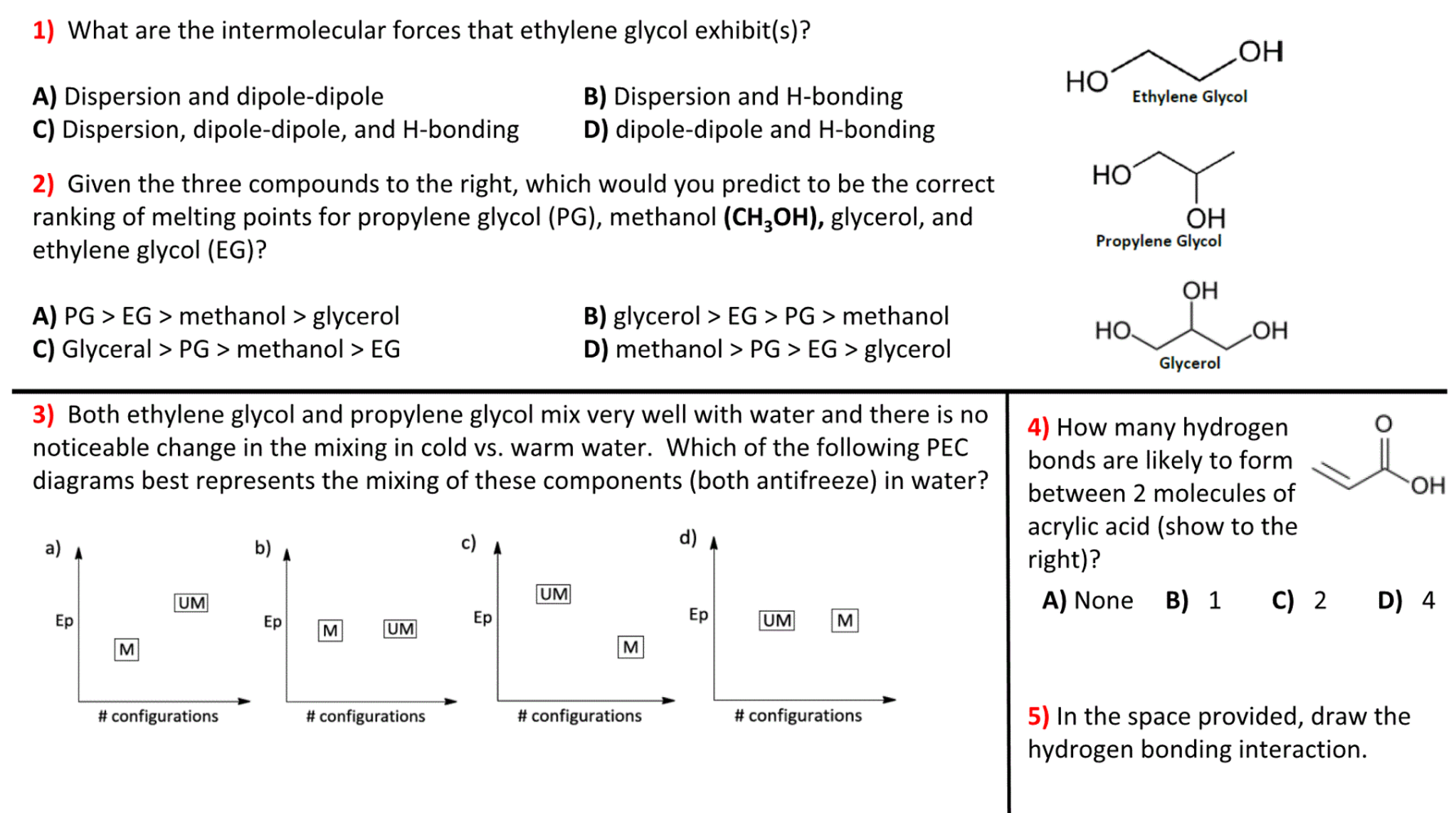 Solved What are the intermolecular forces that ethylene Chegg