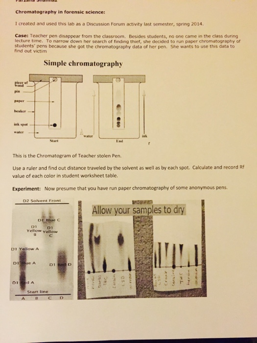 Chromatography in forensic science I created and