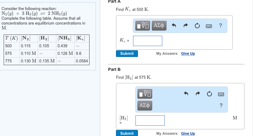 Solved Part A Consider The Following Reaction: Find Kc At 