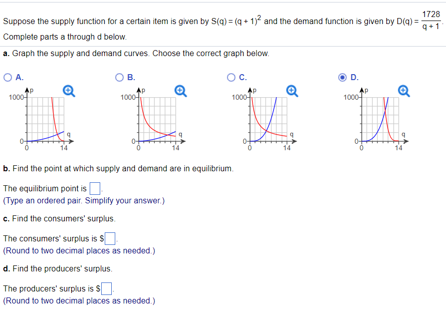 Solved 1728 Suppose The Supply Function For A Certain Item | Chegg.com