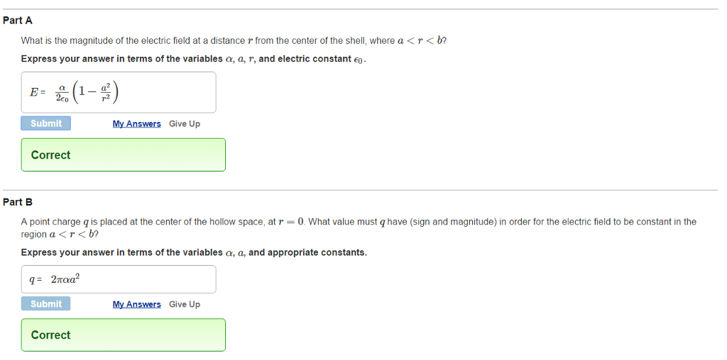 Solved An Insulating Hollow Sphere Has Inner Radius A And | Chegg.com