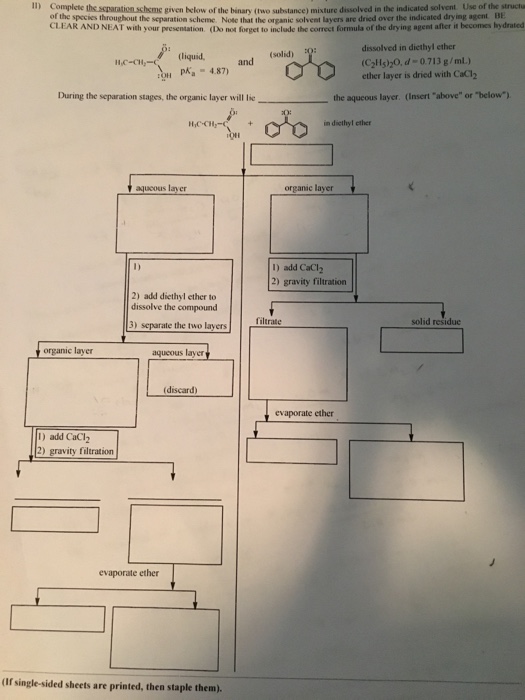 Solved Complete the separation scheme given below of the | Chegg.com