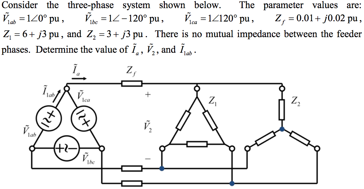 Solved Consider the three-phase system shown below. The | Chegg.com