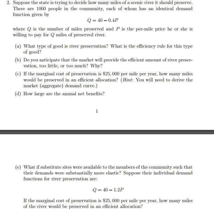 Solved 2. Suppose the state is trying to decide how many | Chegg.com