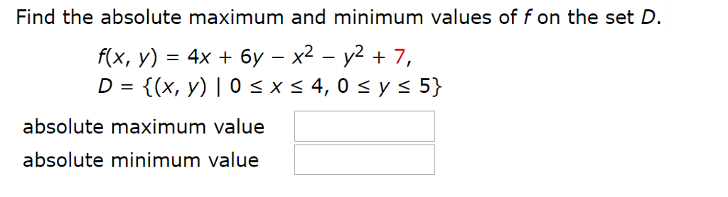 Solved Find The Absolute Maximum And Minimum Values Of F On | Chegg.com