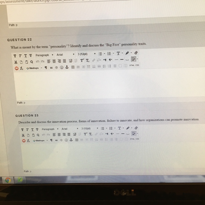 Solved What Is Meant By The Term personality Identify And Chegg