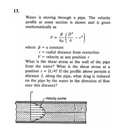 pipe water solved velocity moving transcribed problem text been