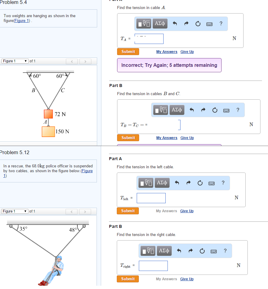 Solved Problem 5.4 Two Weights Are Hanging As Shown In The | Chegg.com