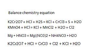 Kmno4 Hcl Kcl Mncl2 H2o Cl2 - Balan