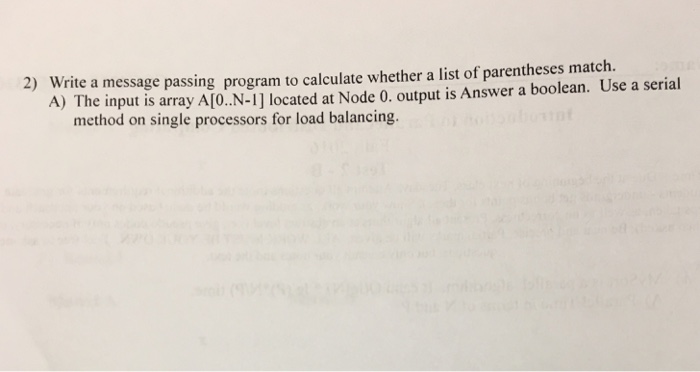2) Write a message passing program to calculate | Chegg.com