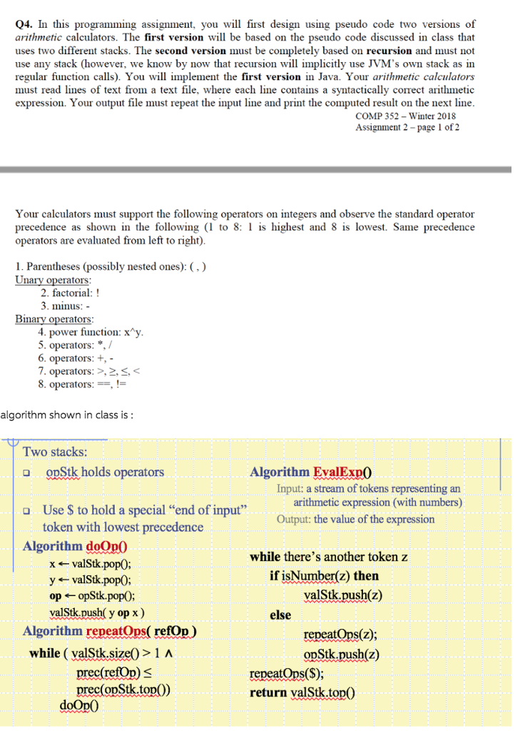a) Design and submit the pseudo-code for both the | Chegg.com