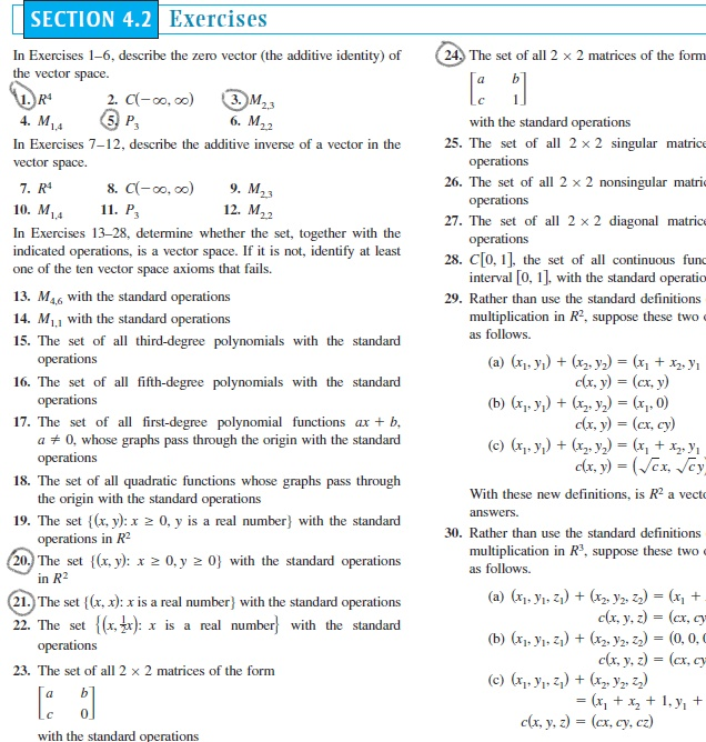 Solved SECTION 4.2 Exercises 24) The set of all 2 × 2 | Chegg.com