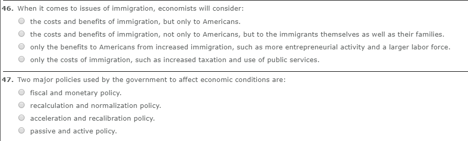 Solved 62. What is one cause of inflation? O the persistent | Chegg.com
