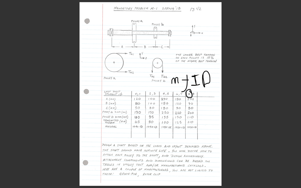 Solved MANDATORy PROBLEM M-1 SPRING PULLEY a PULLE a.l THE | Chegg.com