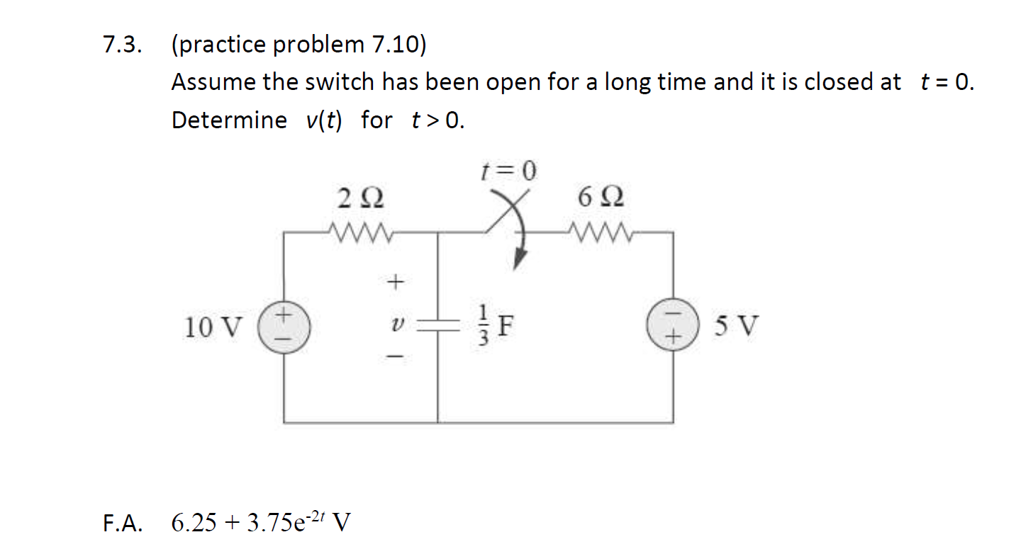 Solved Assume the switch has been open for a long time and